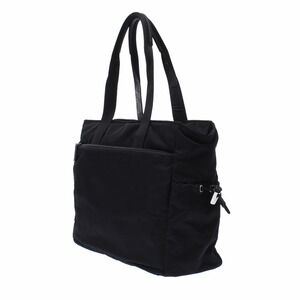 Prada Bag Leather Handbag Black Nylon Tote
